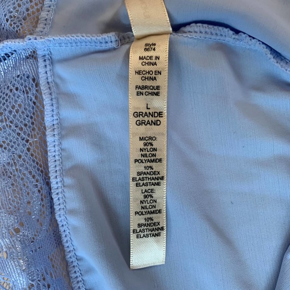 Rhonda Shear Camisole Lace Shaper Lingerie in Blue - Woman's Large NWT - Picture 11 of 14